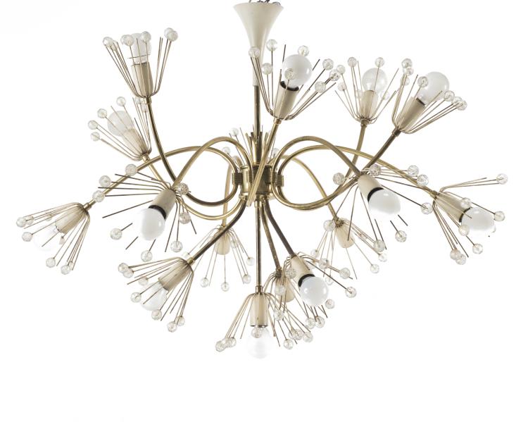 Hauptbild zu Objekt, 'Pyra' ceiling light, 1955, Emil Stejnar, Nikoll, A. Rupert, Wien, 131B 385