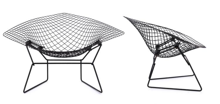Hauptbild zu Objekt, Two 'Diamond' -421-2' chairs, 1952, Harry Bertoia, Knoll International, New York, 131B 366