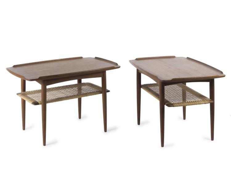 Hauptbild zu Objekt, Two side tables, c1955, Peter Hvidt, France & Daverkosen, Kopenhagen (zugeschrieben); Selig, USA, 131B 428