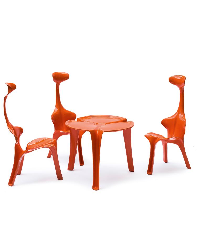 Bild 6 zu Objekt, Drei St&uuml;hle und ein Tisch 'Floris', 1967, G&uuml;nter Beltzig, BBD, Br&uuml;der Beltzig Design, Wuppertal, 131B 514