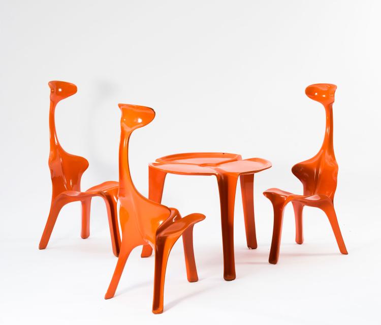 Bild 9 zu Objekt, Drei St&uuml;hle und ein Tisch 'Floris', 1967, G&uuml;nter Beltzig, BBD, Br&uuml;der Beltzig Design, Wuppertal, 131B 514