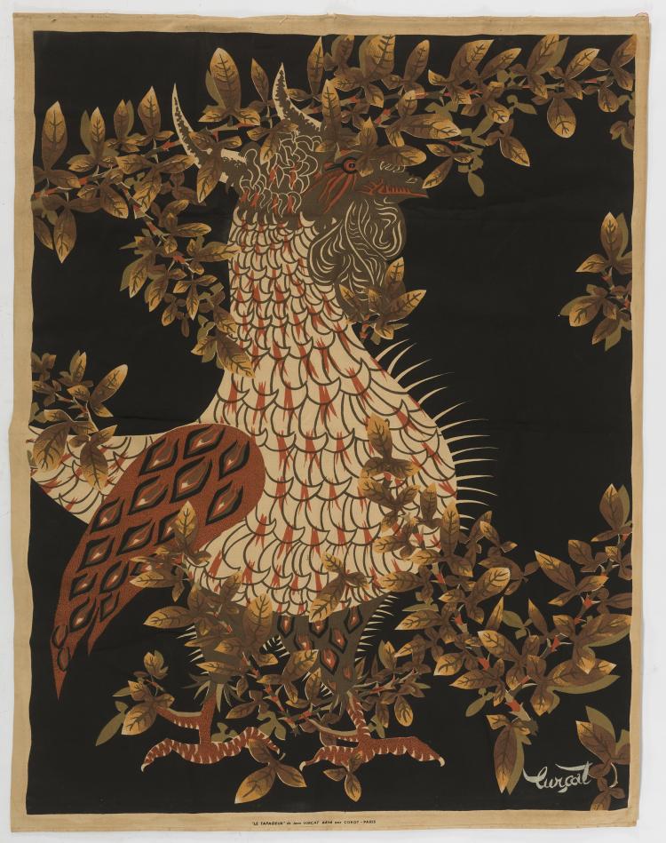 Hauptbild zu Objekt, 'Bestiaire' - 'Le Tapageur' tapestry, 1950s, Jean Lur&ccedil;at, Corot, Paris, 131B 400
