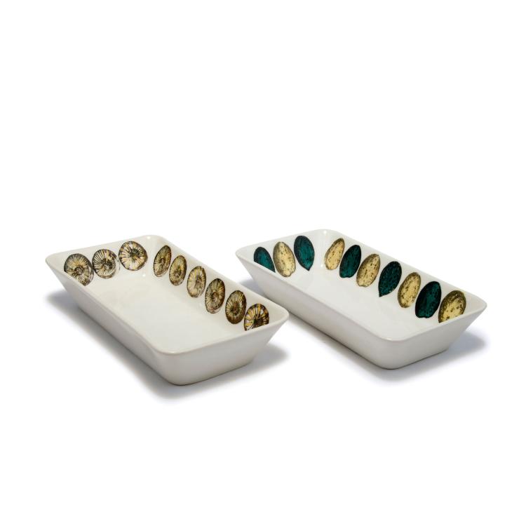 Hauptbild zu Objekt, Zwei Schalen 'Verdura', 1960er Jahre, Piero Fornasetti, Fornasetti, Mailand, 131A 201