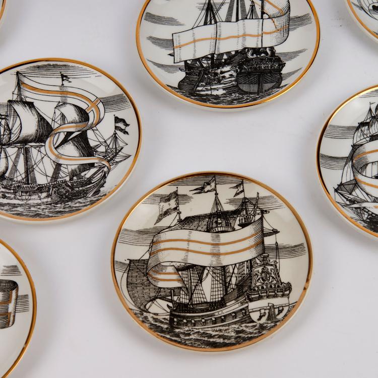 Bild 3 zu Objekt, Eight small 'Velieri' plates, 1960s, Piero Fornasetti, Fornasetti, Mailand, 131A 204