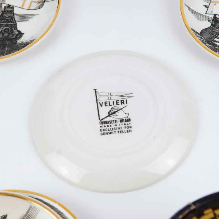Bild 5 zu Objekt, Eight small 'Velieri' plates, 1960s, Piero Fornasetti, Fornasetti, Mailand, 131A 204