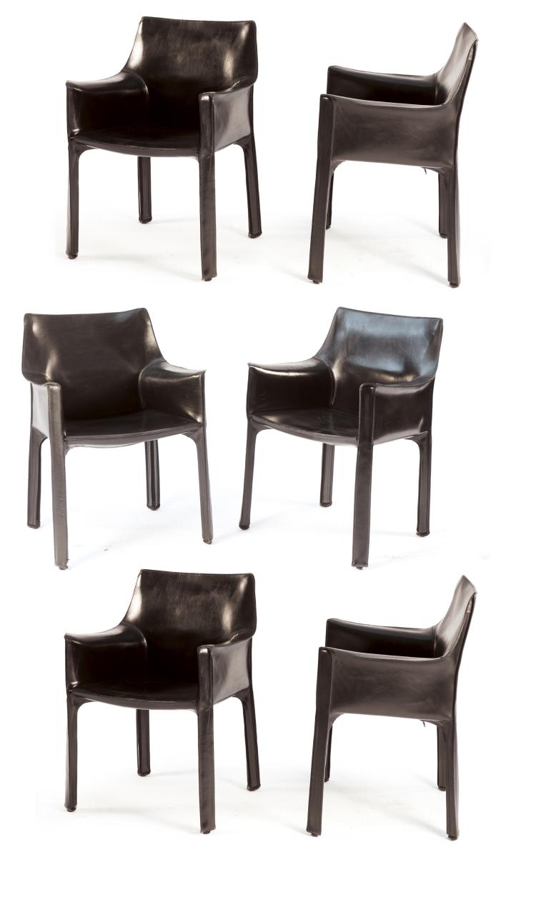 Hauptbild zu Objekt, Six 'Cab 413' armchairs, 1979, Mario Bellini, Cassina, Mailand, 131A 193