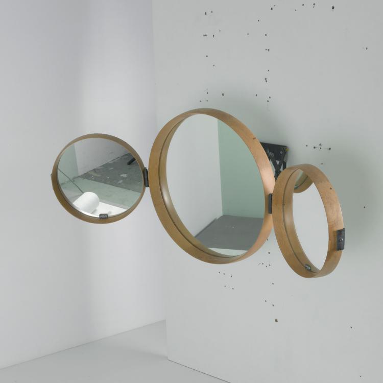 Bild 1 zu Objekt, Three-piece mirror, c1954, Uno Kristiansson, Luxus, Vittsj&ouml;, 131B 384