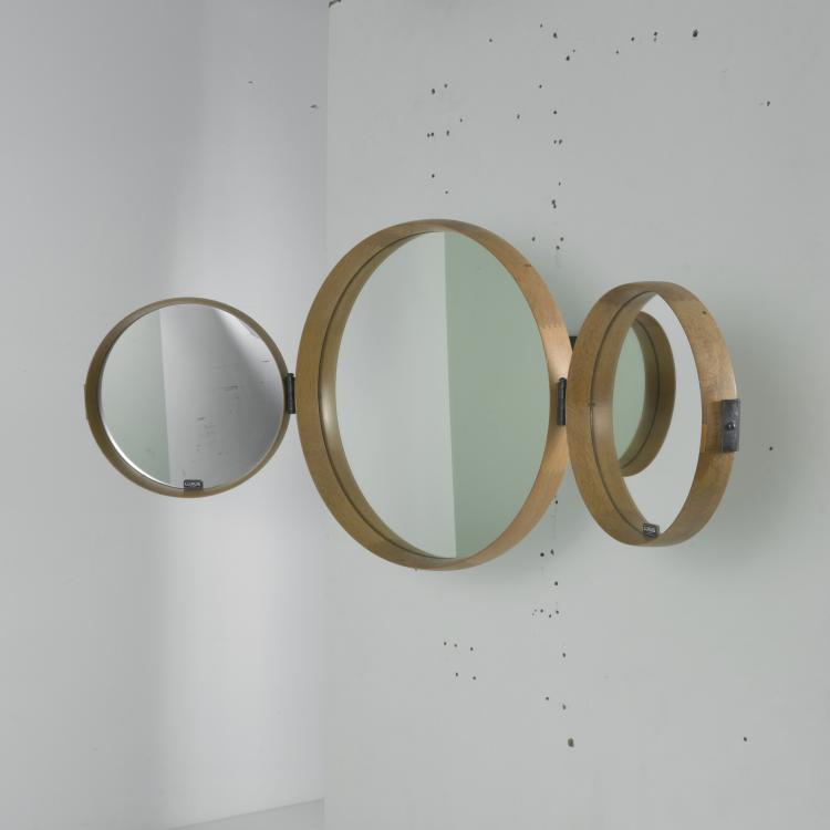 Bild 3 zu Objekt, Three-piece mirror, c1954, Uno Kristiansson, Luxus, Vittsj&ouml;, 131B 384