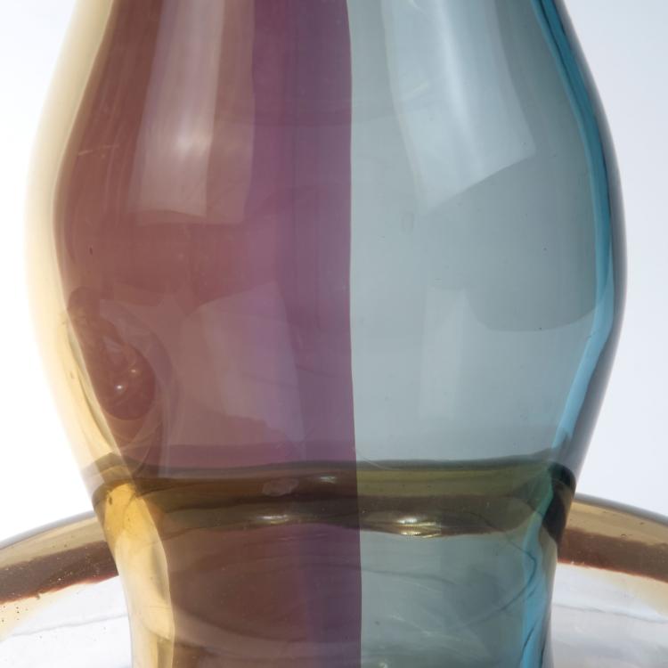 Bild 1 zu Objekt, Zwei Windlichte mit Schale 'A spicchi', 1954-57, Fulvio Bianconi, Venini & C., Murano, 131C 632