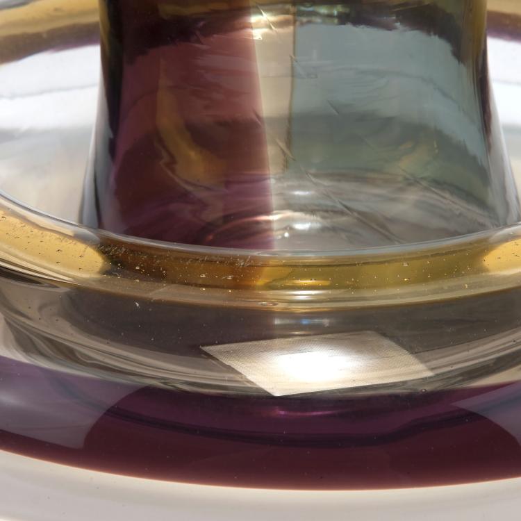 Bild 2 zu Objekt, Zwei Windlichte mit Schale 'A spicchi', 1954-57, Fulvio Bianconi, Venini & C., Murano, 131C 632