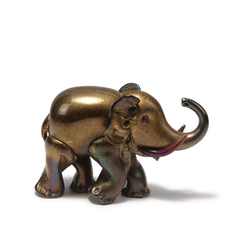 Hauptbild zu Objekt, Elephant, 1929 , Cappellin, M.V.M., Murano, 131C 589