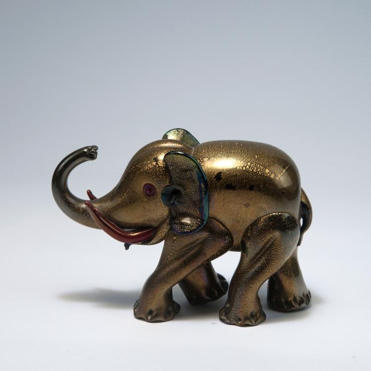 Bild 1 zu Objekt, Elephant, 1929 , Cappellin, M.V.M., Murano, 131C 589