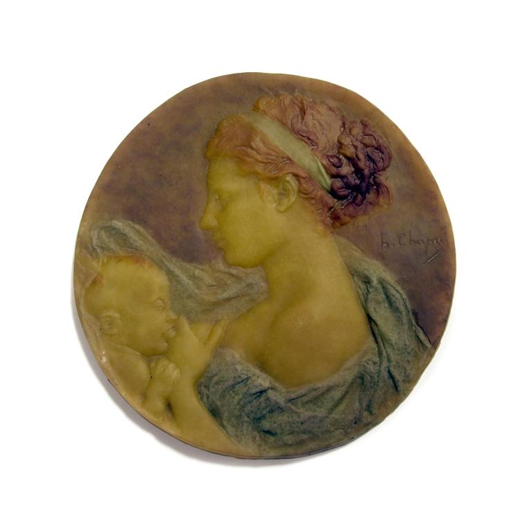 Hauptbild zu Objekt, 'Maternit&eacute;' plaque, c1913, Daum Fr&egrave;res, Nancy, 132B 277