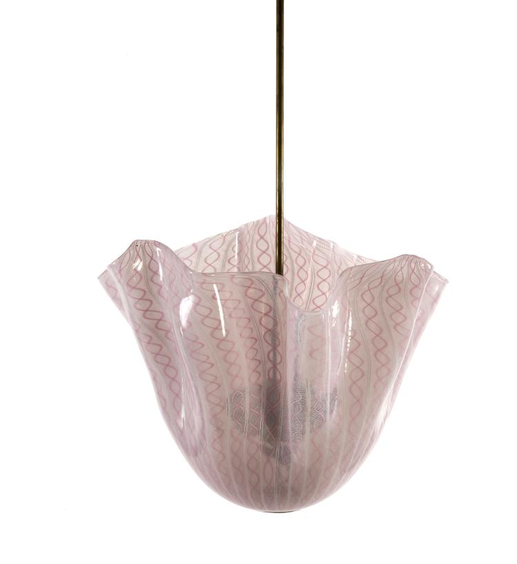 Hauptbild zu Objekt, 'Fazzoletto zanfirico' pendant light, 1950s, Fulvio Bianconi, Venini & C., Murano, 131A 39