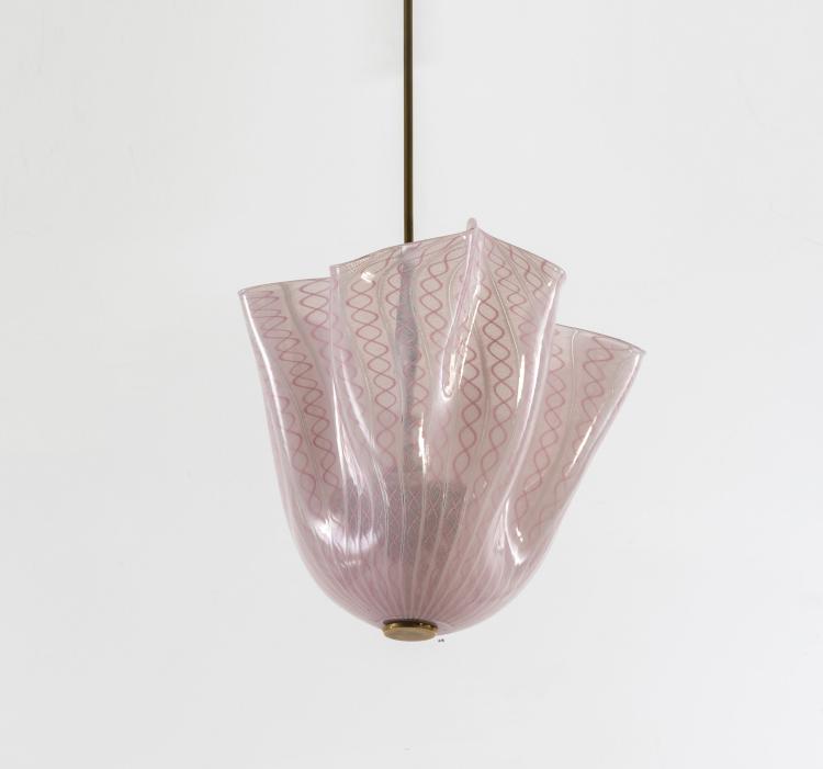 Bild 1 zu Objekt, 'Fazzoletto zanfirico' pendant light, 1950s, Fulvio Bianconi, Venini & C., Murano, 131A 39