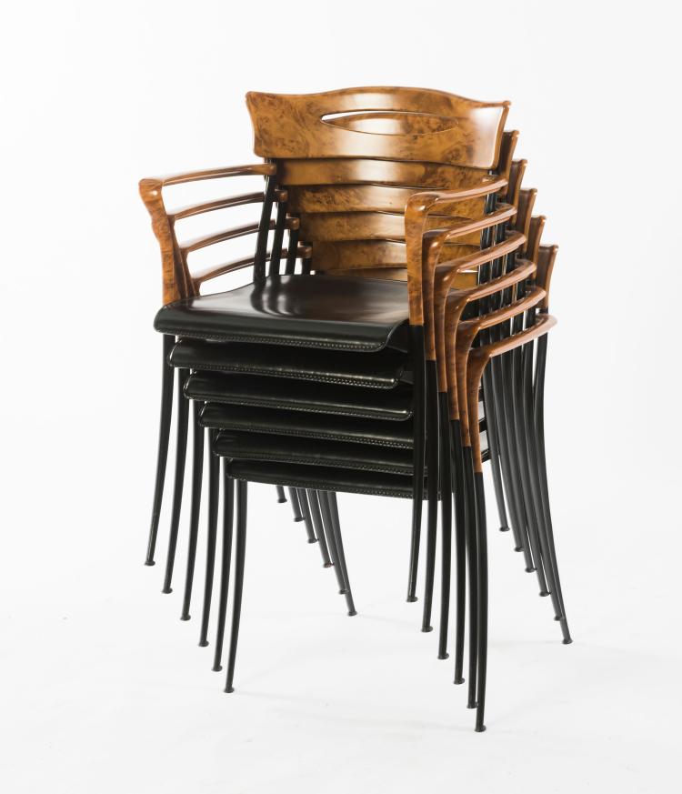 Bild 1 zu Objekt, Six chairs, 1980s, Luigi Origlia, Sedia Coro, Italien, 131A 236