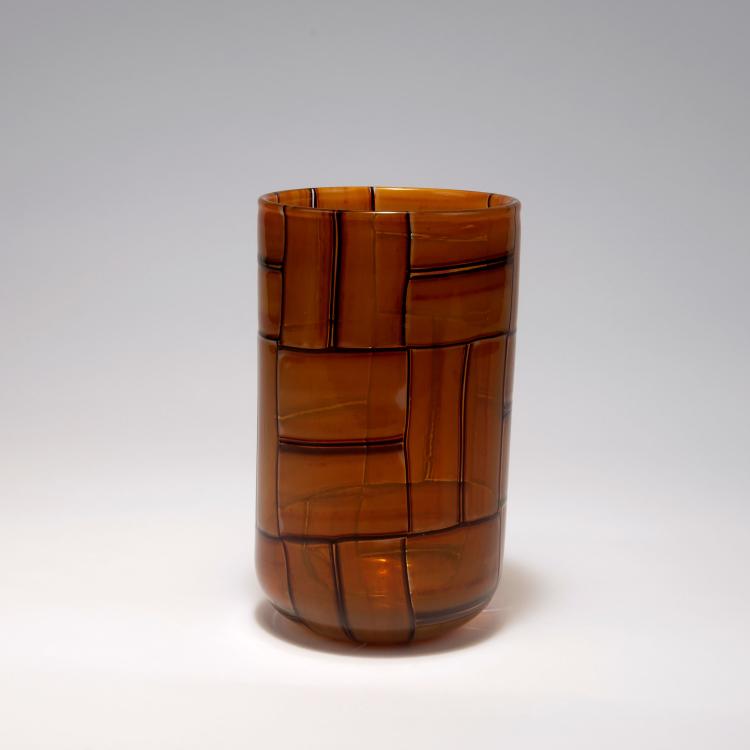 Bild 1 zu Objekt, 'Tessere ambra' vase, 1957, Ercole Barovier, Barovier & Toso, Murano, 131C 658
