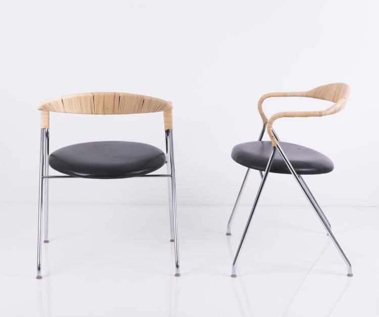 Bild 1 zu Objekt, Two 'Saffa' - 'HE-103' chairs, 1955, Hans Eichenberger, Keller Metallbau, St. Gallen, 131B 388