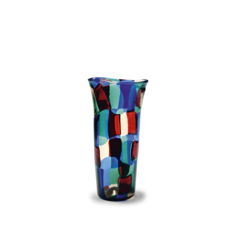 Hauptbild zu Objekt, Vase 'Pezzato', um 1951, Fulvio Bianconi, Venini & C., Murano, 131C 627