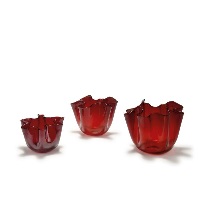 Hauptbild zu Objekt, Three 'Fazzoletto' vases, c1949, Fulvio Bianconi, Venini & C., Murano, 131C 620