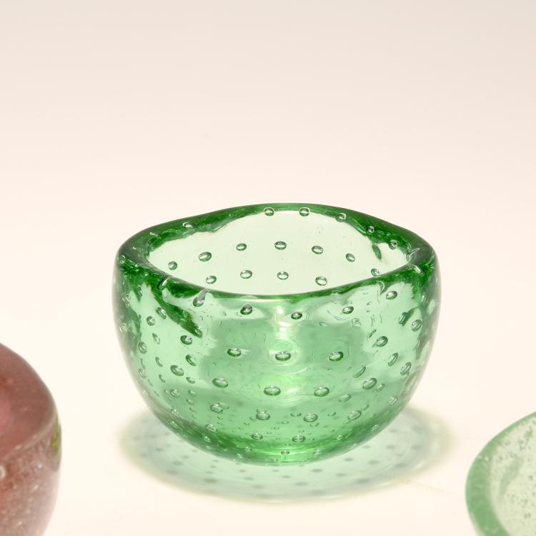Bild 2 zu Objekt, Three 'A bollicine' and 'A bolle' bowl, 1932-36, Carlo Scarpa, Venini & C., Murano, 131C 594