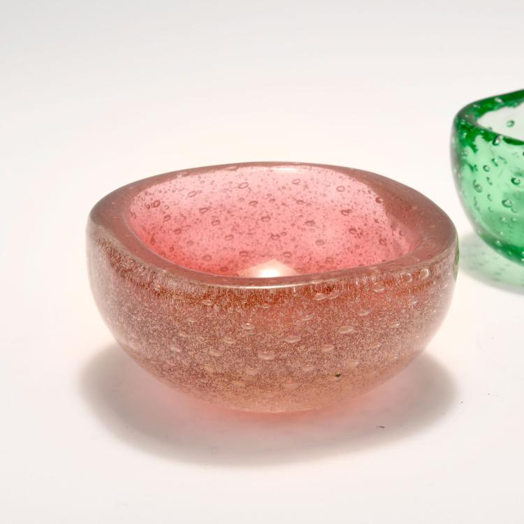 Bild 3 zu Objekt, Three 'A bollicine' and 'A bolle' bowl, 1932-36, Carlo Scarpa, Venini & C., Murano, 131C 594