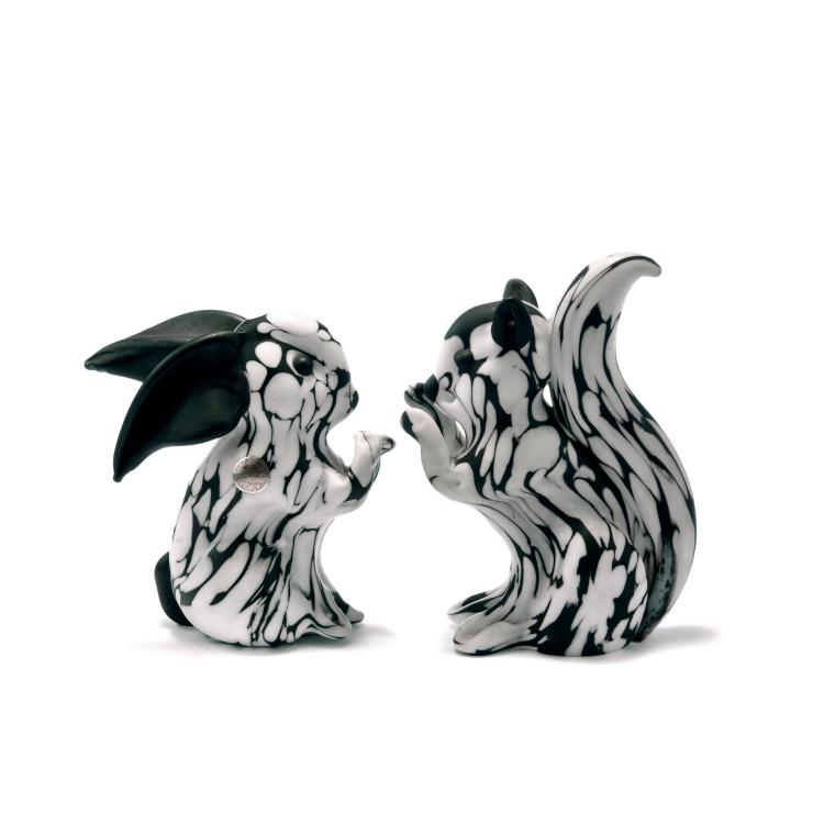 Hauptbild zu Objekt, Rabbit and squirrel, 1960s, Seguso, Archimede, Murano, 131C 679