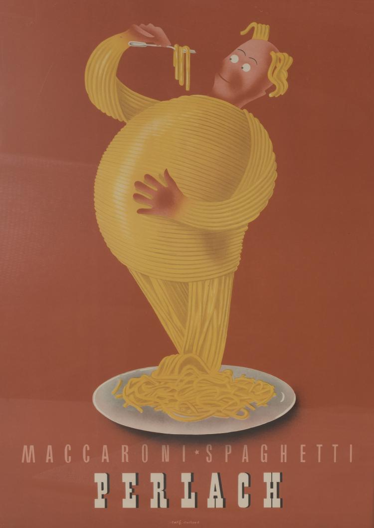 Hauptbild zu Objekt, 'Maccaroni Perlach' poster, c1945/46, Richard Roth, Roth-Dorland, M&uuml;nchen; Obpacher AG, M&uuml;nchen, 134B 296