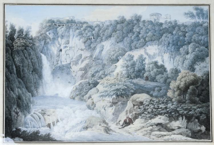 Hauptbild zu Objekt, 'Vue de la Grotte de Neptune a Tivoli', 19th century, Filippo Giuntotardi, 132A 47