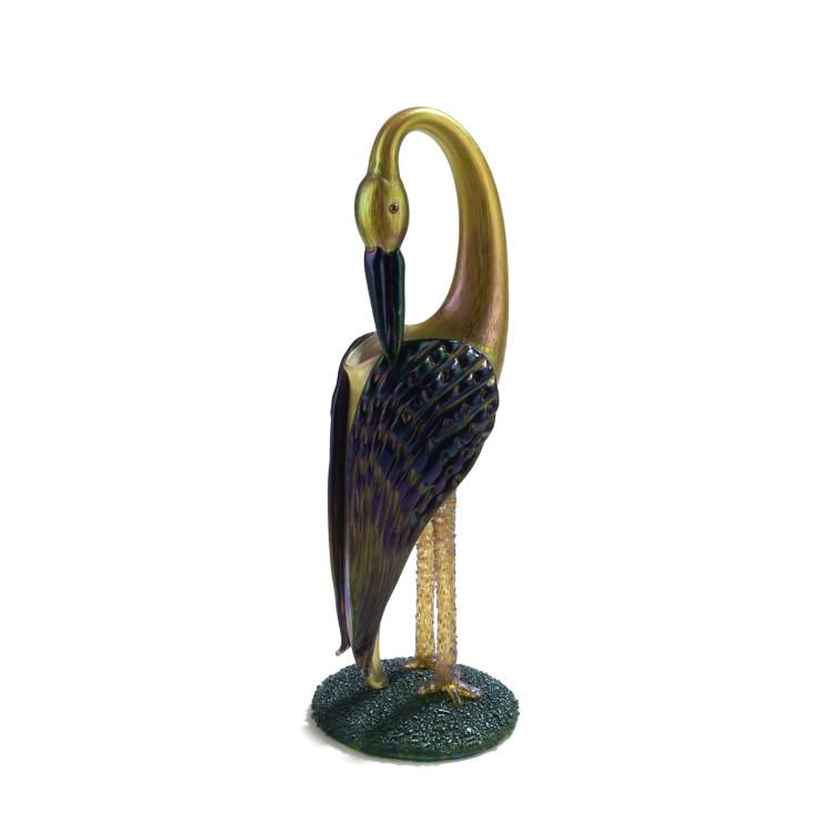 Hauptbild zu Objekt, 'Stork' vase, 1904, L&ouml;tz Wwe., Klosterm&uuml;hle, 132B 495