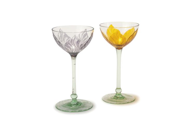 Hauptbild zu Objekt, Zwei S&uuml;dweingl&auml;ser, 1902, K&ouml;ln-Ehrenfeld, Rheinische Glash&uuml;tten, 132B 533