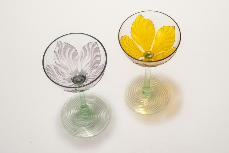 Bild 1 zu Objekt, Zwei S&uuml;dweingl&auml;ser, 1902, K&ouml;ln-Ehrenfeld, Rheinische Glash&uuml;tten, 132B 533