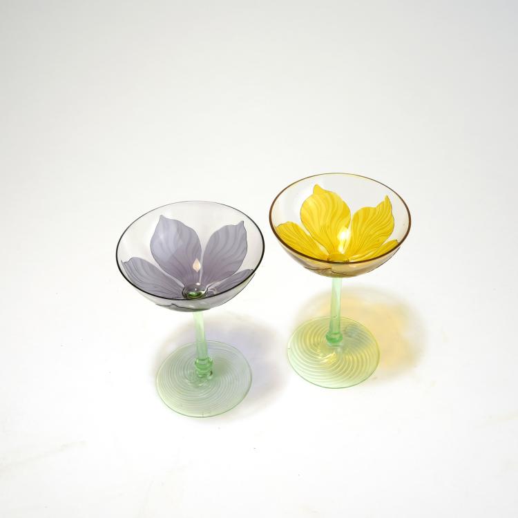 Bild 1 zu Objekt, Zwei Champagnerschalen, 1902, K&ouml;ln-Ehrenfeld, Rheinische Glash&uuml;tten, 132B 535