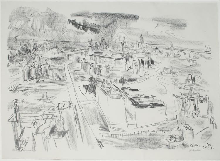 Hauptbild zu Objekt, 'Berlin, view across the wall', 1966, Oskar Kokoschka, 132A 11