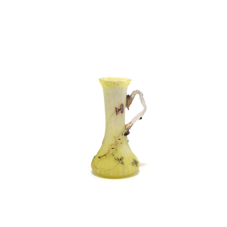 Hauptbild zu Objekt, 'Tr&egrave;fles, escargots, insectes' vase with handle, c1897, Daum Fr&egrave;res, Nancy, 132B 193