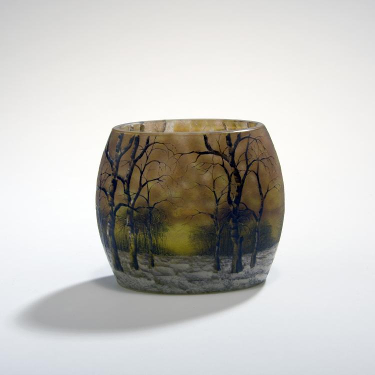 Bild 1 zu Objekt, Vase 'Cr&eacute;puscule neige' oder 'Paysage en hiver', um 1906, Daum Fr&egrave;res, Nancy, 132B 231