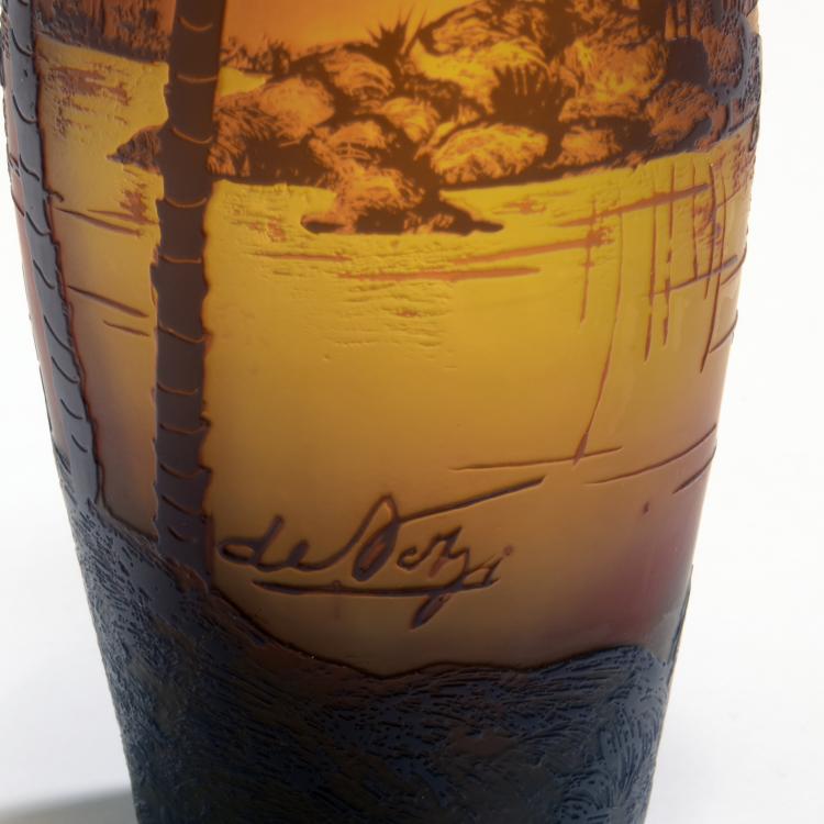 Bild 2 zu Objekt, Vase 'Paysage du Nil', 1915-20, Tutr&eacute; de Varreux, Camille; Pantin, Cristallerie de, 132B 456