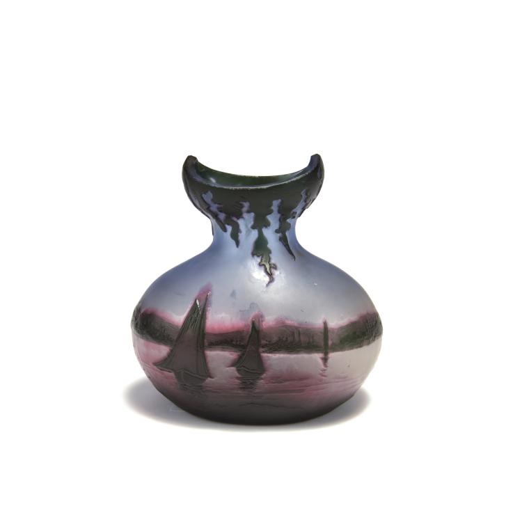 Hauptbild zu Objekt, Vase 'Paysage', 1915-20, Tutr&eacute; de Varreux, Camille; Pantin, Cristallerie de (zugeschrieben), 132B 457