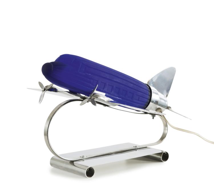 Hauptbild zu Objekt, 'Dakota DC 3' table light, 1930s, Sarsaparilla Deco Designs, New York, 133B 205