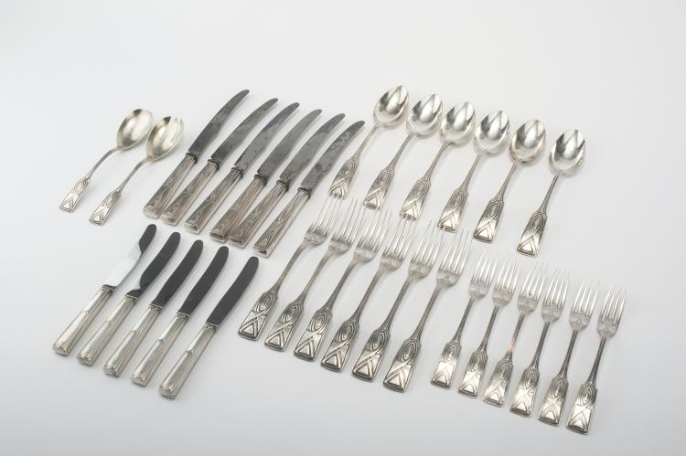 Hauptbild zu Objekt, 'House Behrens' cutlery, Peter Behrens, R&uuml;ckert, M. J., Mainz, 132B 993
