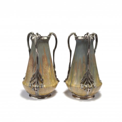 Two vases with handles, c1904