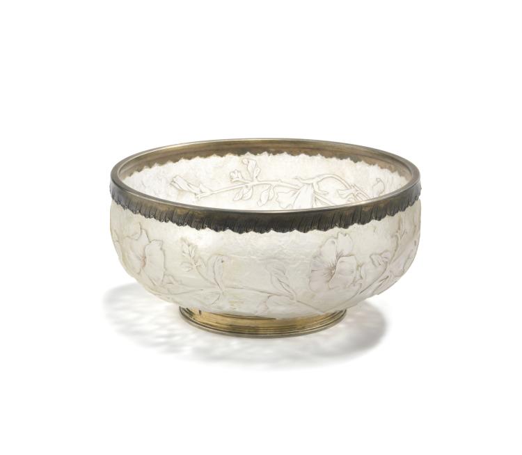 Hauptbild zu Objekt, Schale mit Silbermontierung 'Volubilis', 1885-90, Daum Fr&egrave;res, Nancy, 132B 175