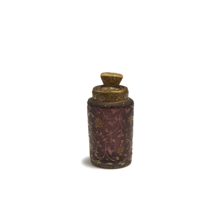 Hauptbild zu Objekt, 'Chardons' smelling salt flacon, 1895-98, Daum Fr&egrave;res, Nancy, 132B 185