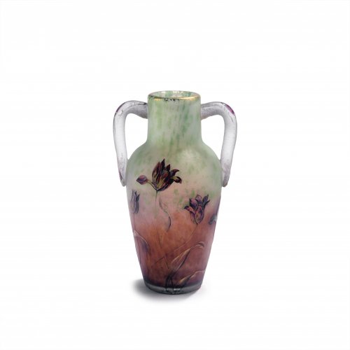 'Tulipes' vase with handle, c1900