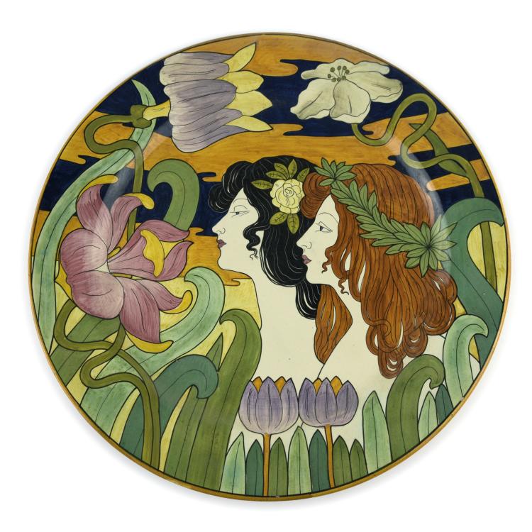 Hauptbild zu Objekt, Decorative plate, c1900, Fantechi, Egisto, Sesto Fiorentino, 132B 790