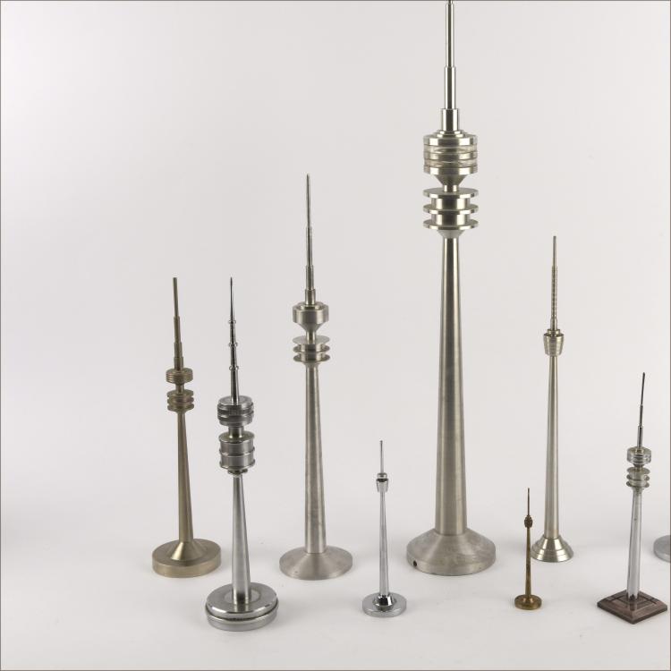 Bild 2 zu Objekt, Ten TV tower models, e.g. Stuttgart, Munich and Hamburg, 1970-2000s, Deutschland, 133A 151