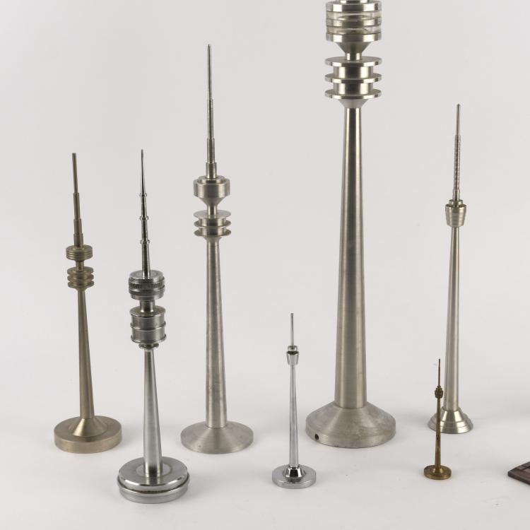 Bild 3 zu Objekt, Ten TV tower models, e.g. Stuttgart, Munich and Hamburg, 1970-2000s, Deutschland, 133A 151