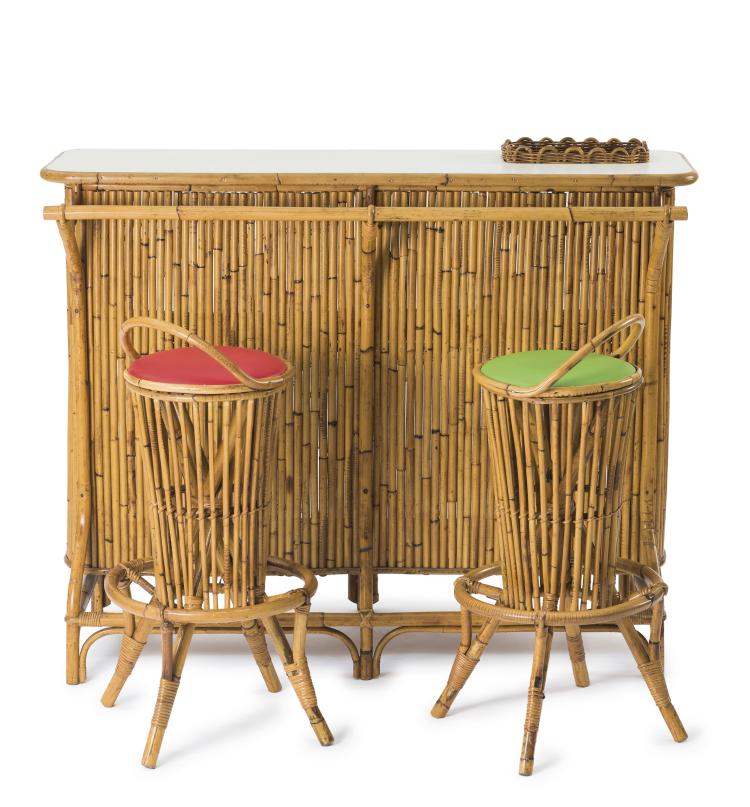 Bild 1 zu Objekt, Counter with two bar stools, c1950, Italien, 133B 307