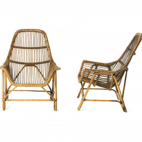 Two wickerchairs, 1956