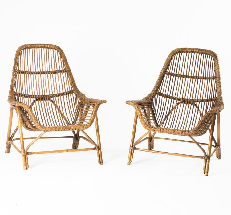 Bild 1 zu Objekt, Two wickerchairs, 1956, George Coslin, Gervasoni, Udine, 133B 383